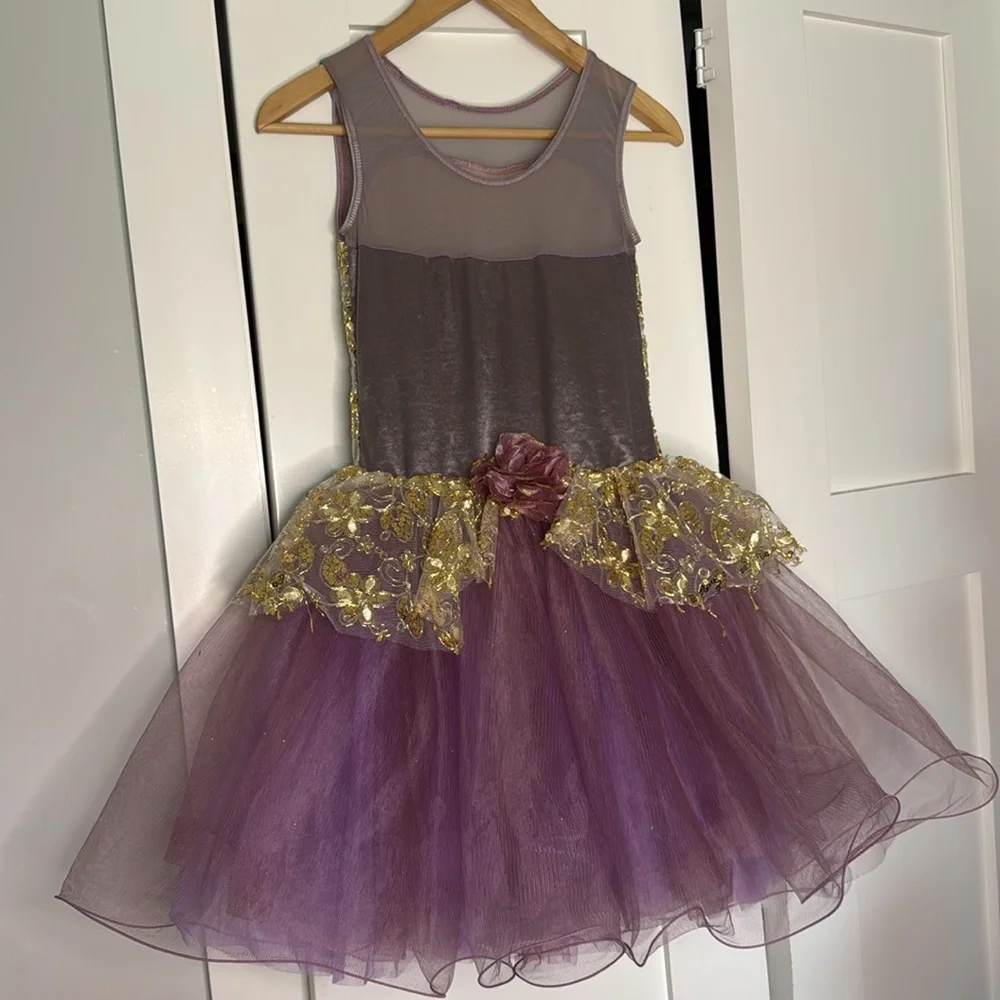 Purple Pointe leotard Tutu Dress Dance Costume Large